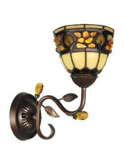 Crystal Jewel Pebble Stone One Light Wall Sconce in Antique Golden Sand (155|TH90231)