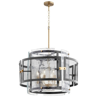 Six Light Chandelier in Noir / Aged Brass (208|11118)