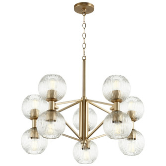 Ten Light Chandelier in Aged Brass (208|10962)