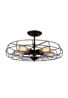 Pamela Five Light Flush Mount in Black (401|9606C19-5-101)