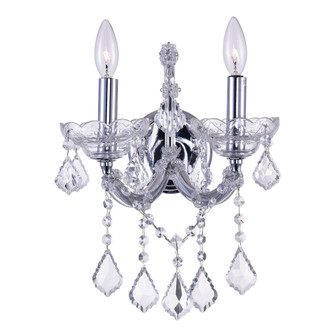 Maria Theresa Two Light Wall Sconce in Chrome (401|8318W12C-2 (Clear))