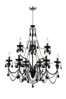 Keen Nine Light Chandelier in Black (401|5095P32B-9)