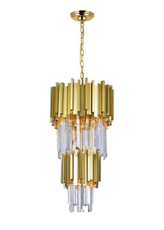 Deco Four Light Mini Chandelier in Medallion Gold (401|1112P12-4-169)