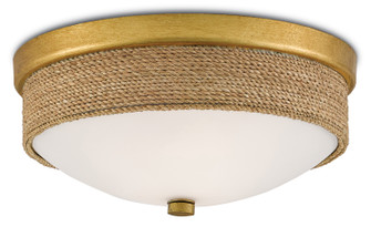 Hopkins Two Light Flush Mount in Natural/Contemporary Gold Leaf (142|9999-0044)