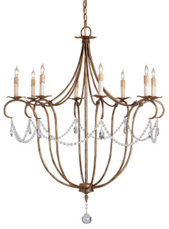 Crystal Eight Light Chandelier in Rhine Gold (142|9881)