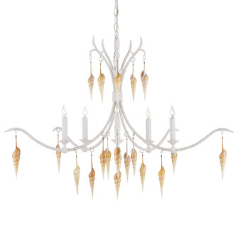 Arcachon Five Light Chandelier in Crushed Shell/Natural/Vanilla (142|9000-0988)