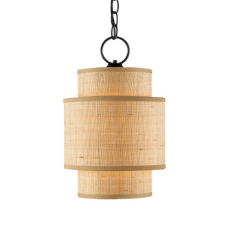 Mathias One Light Pendant in Natural/Satin Black (142|9000-0944)