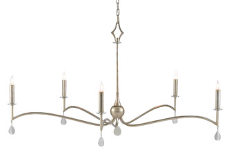 Serilana Five Light Chandelier in Antique Silver Leaf/Natural (142|9000-0578)