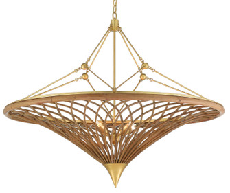 Gaborone Four Light Chandelier in Natural/Contemporary Gold Leaf (142|9000-0560)