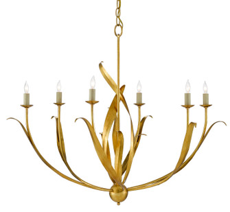 Menefee Six Light Chandelier in Antique Gold Leaf (142|9000-0444)