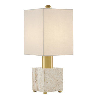 Gentini One Light Table Lamp in Beige/Antique Brass (142|6000-0810)