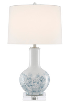 Myrtle One Light Table Lamp in White/Blue/Clear/Polished Nickel (142|6000-0581)