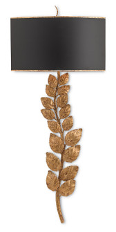 Birdwood Two Light Wall Sconce in Textured Gold Leaf/Satin Black (142|5221)