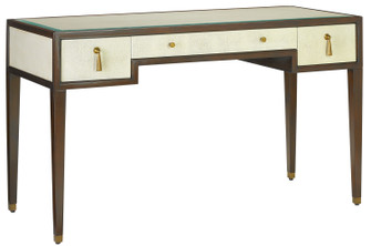 Evie Desk in Ivory/Dark Walnut/Brass (142|3000-0157)