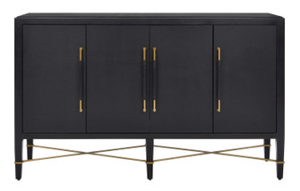 Verona Sideboard in Black Lacquered Linen/Champagne (142|3000-0037)