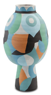 So Nouveau Vase in Blue/Green/Black/Yellow (142|1200-0462)