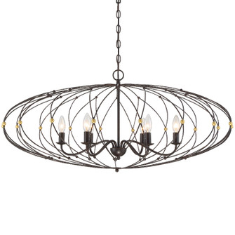 Zucca Six Light Chandelier in English Bronze / Antique Gold (60|ZUC-A9036-EB-GA)