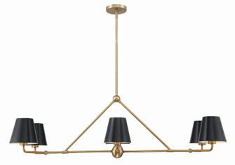 Xavier Six Light Chandelier in Vibrant Gold (60|XAV-B9306-VG)