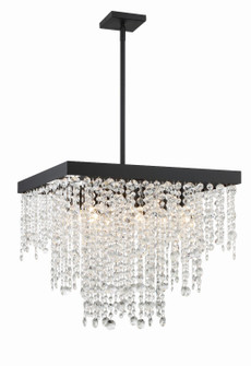 Winham Eight Light Chandelier in Black Forged (60|WIN-618-BF-CL-MWP)