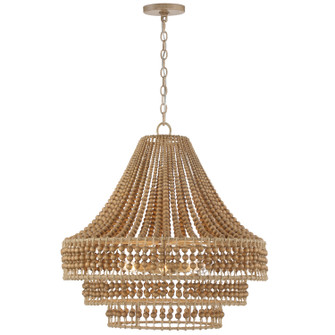 Silas Six Light Chandelier in Burnished Silver (60|SIL-B6006-BS)