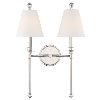 Riverdale Two Light Wall Sconce in Polished Nickel (60|RIV-383-PN)