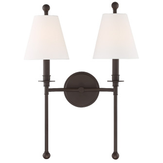 Riverdale Two Light Wall Sconce in Dark Bronze (60|RIV-383-DB)