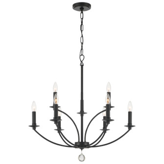 Mila Nine Light Chandelier in Black (60|MIL-8009-BK)