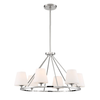 Keenan Six Light Chandelier in Polished Nickel (60|KEE-A3006-PN)