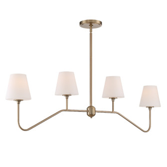 Keenan Four Light Chandelier in Vibrant Gold (60|KEE-A3004-VG)