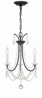 Karrington Three Light Mini Chandelier in Matte Black (60|KAR-90903-MK-CL-MWP)