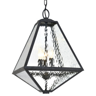 Glacier Three Light Outdoor Chandelier in Black Charcoal (60|GLA-9705-WT-BC)