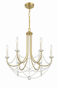 Delilah Six Light Chandelier in Aged Brass (60|DEL-90806-AG)