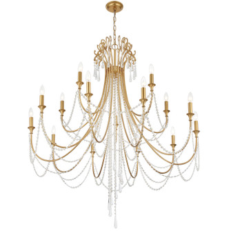 Arcadia 15 Light Chandelier in Antique Gold (60|ARC-1919-GA-CL-MWP)