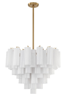 Addis 12 Light Chandelier in Aged Brass (60|ADD-312-AG-WH)