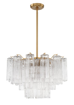 Addis Nine Light Chandelier in Aged Brass (60|ADD-308-AG-CL)