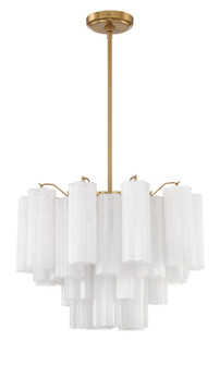 Addis Six Light Chandelier in Aged Brass (60|ADD-306-AG-WH)
