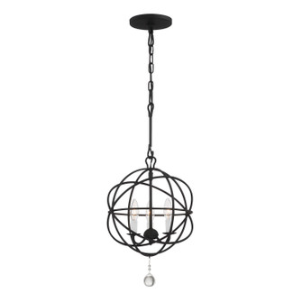 Solaris Three Light Mini Chandelier in Black (60|9225-BK)