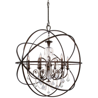 Solaris Six Light Chandelier in English Bronze (60|9219-EB-CL-MWP)