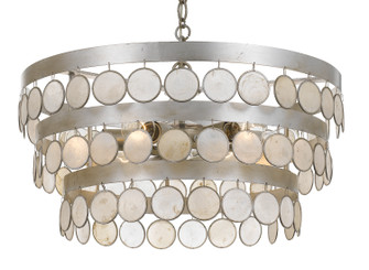 Coco Six Light Chandelier in Antique Silver (60|6006-SA)