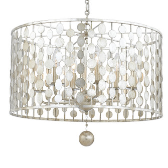 Layla Six Light Chandelier in Antique Silver (60|546-SA)