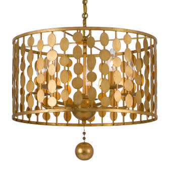 Layla Five Light Chandelier in Antique Gold (60|545-GA)