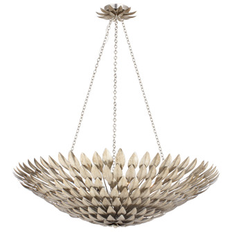 Broche Eight Light Chandelier in Antique Silver (60|519-SA)