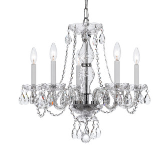 Traditional Crystal Five Light Chandelier in Polished Chrome (60|5085-CH-CL-S)