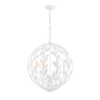 Broche Four Light Chandelier in Matte White (60|504-MT)