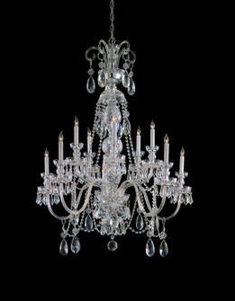 Traditional Crystal Ten Light Chandelier in Polished Chrome (60|5020-CH-CL-MWP)