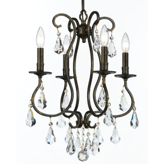 Ashton Four Light Mini Chandelier in English Bronze (60|5014-EB-CL-MWP)