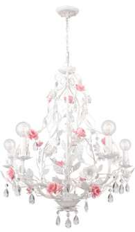 Lola Five Light Chandelier in Wet White (60|4856-WW)