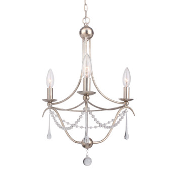 Metro Three Light Mini Chandelier in Antique Silver (60|423-SA)