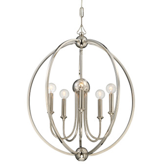 Sylvan Five Light Chandelier in Polished Nickel (60|2247-PN_NOSHADE)