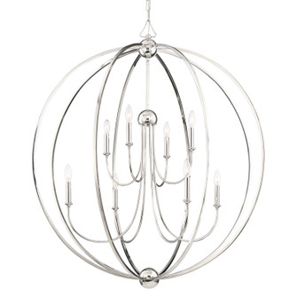 Sylvan Eight Light Chandelier in Polished Nickel (60|2246-PN_NOSHADE)